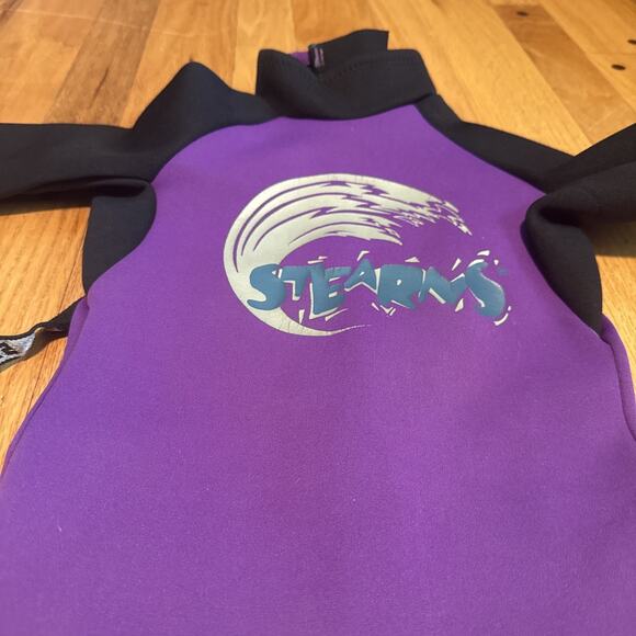 Stearns Kids Small Short Sleeve Wetsuit Purple Child Water Skiing Tubing Snorkel - Picture 2 of 7